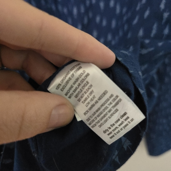 Toad & Co Tree Print Long Sleeve Button Down Shirt Blue Men's XL Slim Fit - Picture 4 of 10